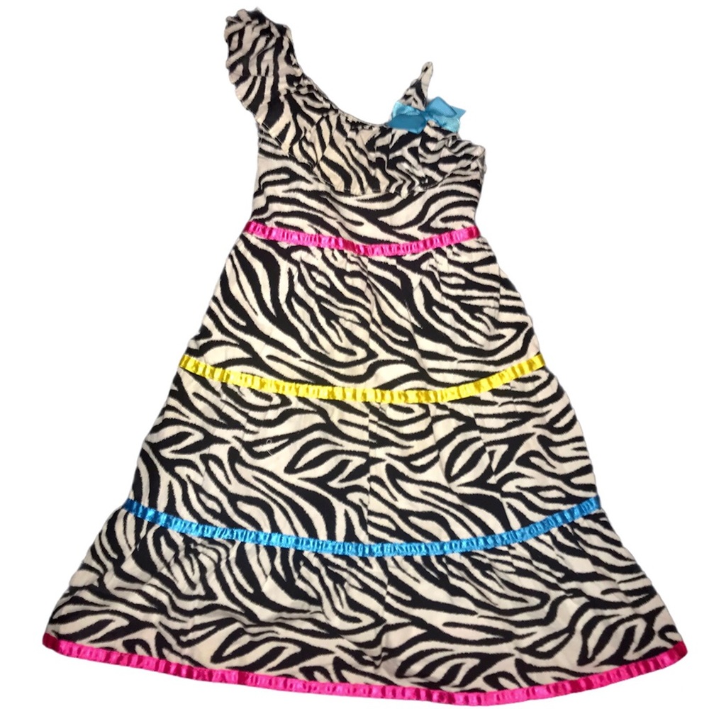 YOUNGLAND ZEBRA GIRLS DRESS SIZE 4T